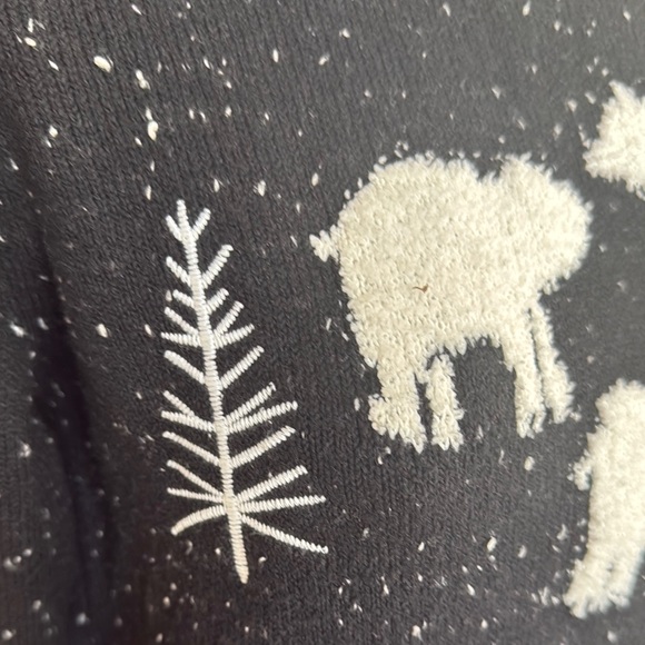 Black Sweater with Polar Bear Design - Picture 3 of 12